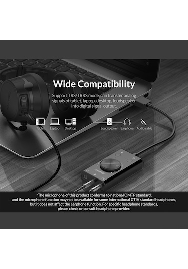 Youtek Usb Dışarıdaki Ses Kartı, Bilgisayar Ve Dizüstü İçin Kulaklık Çevirici, Ses Seviyesi Ayarlanabilir, Sürücü Gerektirmeden Tak Ve Kullanın