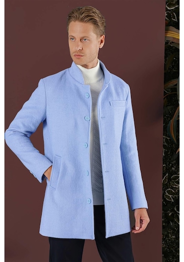 Ka 079 Slim Fit Mavi Spor Kaban Mavi