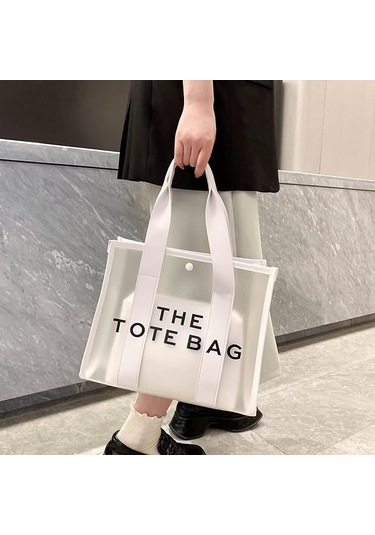 Dofolink Kadınlar İçin 2'li Transparan Pvc Çanta - Günlük Kullanim, İş Ve Seyahat İçin Çok Renkli