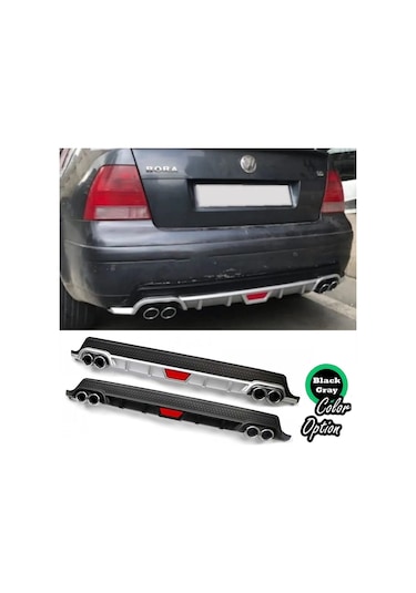 Vw Bora Uyumlu Difüzör Difizör Reflektörlü Siyah Ve Gri Renk Seçenekli