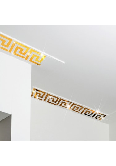 Dekor Süs Labırent 20Adet 4X4CM Pleksi Dekoratif Bordür Altın