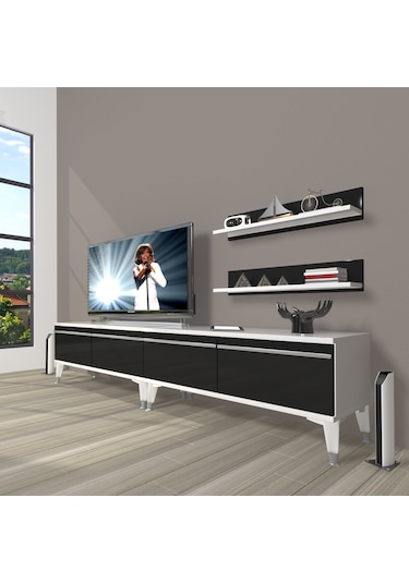 Decoraktiv Eko 220t Mdf Silver Tv Ünitesi Tv Sehpası Beyaz - Ceviz