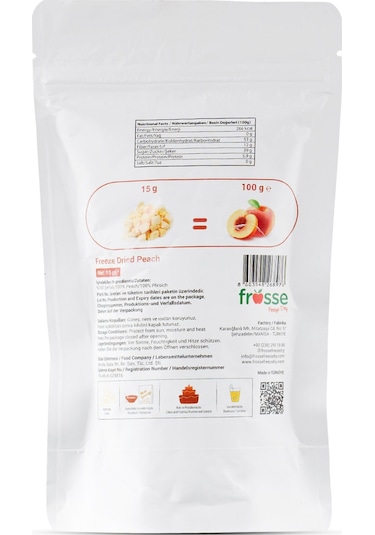 Freeze Dry Kurutulmuş Şeftali 15 G