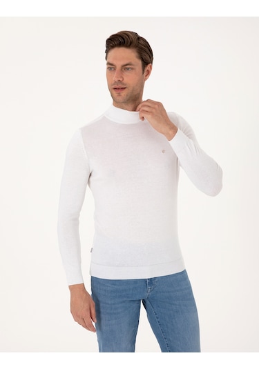 Pierre Cardin Erkek Ekru Kazak /triko 50314176-vr019 Ekru