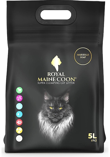 Royal Maine Coon Marsilya Sabunu Kokulu Perlit Kedi Kumu 5 L