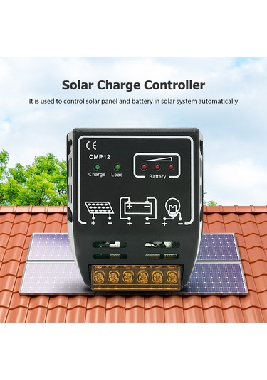 Tenfowee 12v/24v Otomatik Algılama 20a Akım Koruma Fonksiyonlu Güneş Enerjisi Kontrol Cihazı Şarj-deşarj