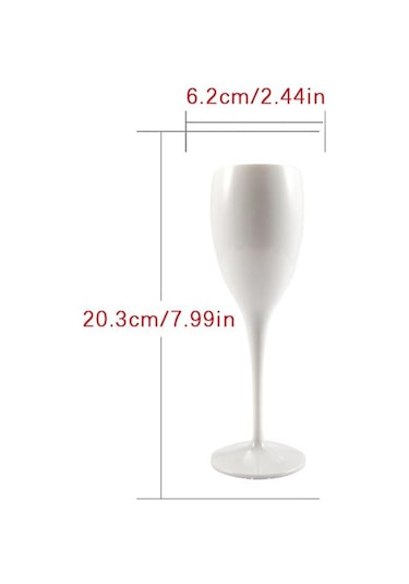 Beyaz Şampanya Flüt Bardak Plastik Şarap Bardakları Bulaşık Makinesinde Yıkanabilir Beyaz Şampanya Bardağı Restoran Bira Viski Drinkware