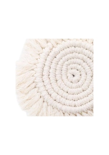 Homyl Dokuma Servis Altlıkları Yıkanabilir Kaymaz Yemek Beyaz Beyaz