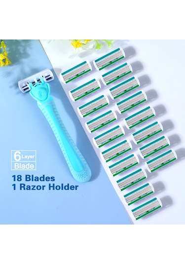 Manuel Tıraş Bıçağı 6 Katmanlı Bıçak Sakal Bıçağı Eski Moda Altı Katmanlı Tıraş Bıçağı Tıraş Bıçağı Kafa Yeşil 1 18 Bıçak Kafası