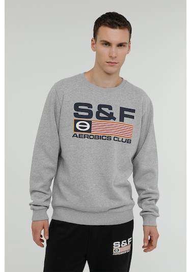 Superfly Men Sweat Gri Melanj Erkek Sweatshirt Gri