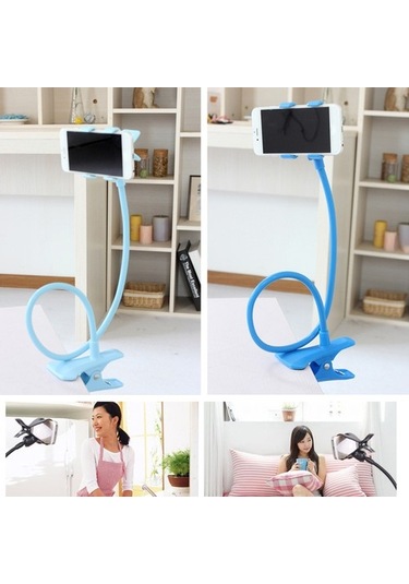 Wisdomselect 360 Şekereli Boyunlu Esnek 6,3 Inç'e Kadar Cihazlara Uyumlu Atlamalı Telefon Tutacağı Mor Yok Havalandırma Ozt7r7