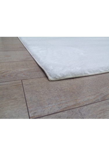 Saraz Halı Peluş Banyo Paspas Beyazbeyaz Beyaz