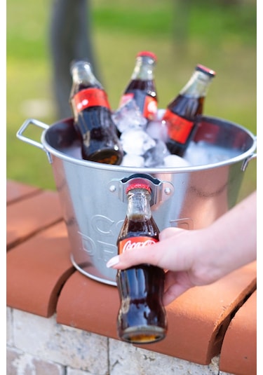 Geniş Metal Buz Kovası, Açacaklı Metal Buz Kovası 1027-cn Siyah