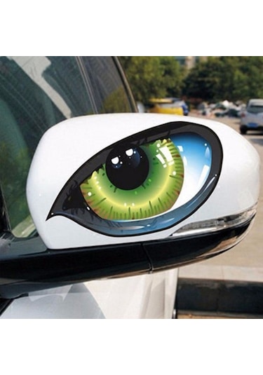 Sones 1 Adet Araba Yansıtıcı Araba Etiket Dikiz Aynası Göz Komik Etiket 3d Çizik Engelleme Vücut Etiket Dekoratif Etiket Rüya Gibi