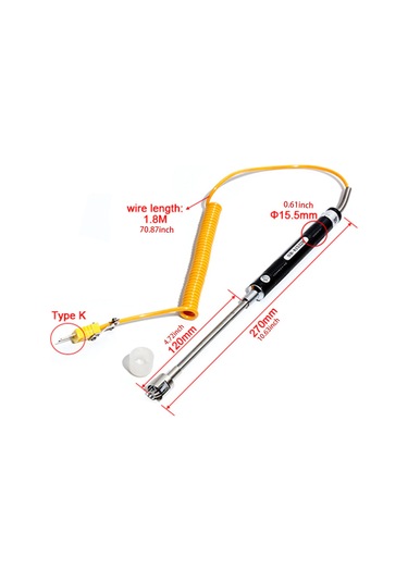 Suntek K Tip Termokupl Prob Denetleyicisi Sturdy Φ 15mm İç