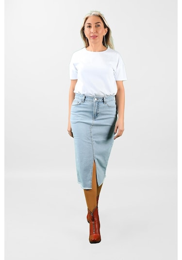 Kadın Kot Etek 2jk/6649 001