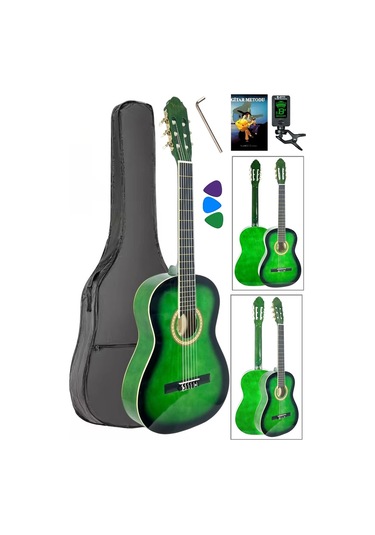 Victor Klasik Gitar Seti Yeşil Renk