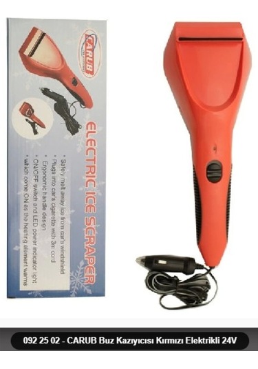 Buz Kazıyıcısı Kırmızı Elektrikli 24v