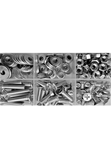 Krasimall M6 Gizli Başlı Vida, M6 Somun, M6 Pul Seti 144337217 Diğer