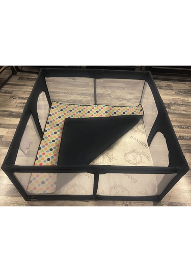 Bambu Konforlu 120x120 Oyun Alanına Uygun Sünger Oyun Parkı Oyun Alanı Bebek Yatağı Beyaz