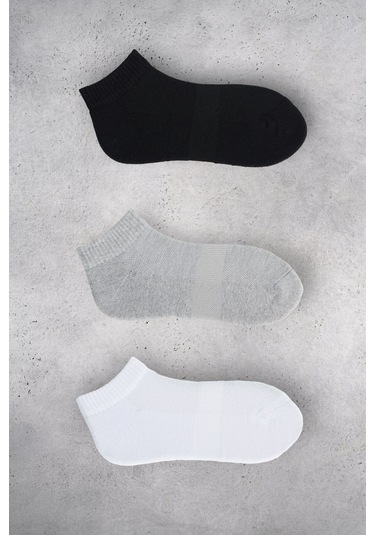 EARIEN Kadın Organik Pamuklu 3 Lü Paket Çok Renkli Çorap