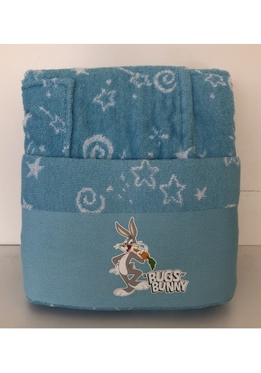 Özdilek Bugs Bunny Galaxy Lisanslı Havlu Bornoz Set Mavi 5/6 Yaş Mavi
