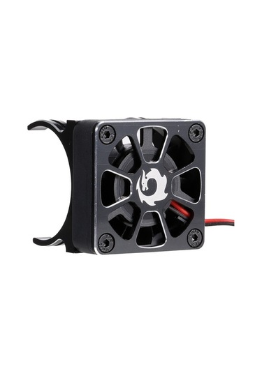Besthome1 Trx-4 Scx10 Rc4wd İçin 540/550 Metal Soğutma Fanı, Siyah Adaptör Kablolu Radyatör