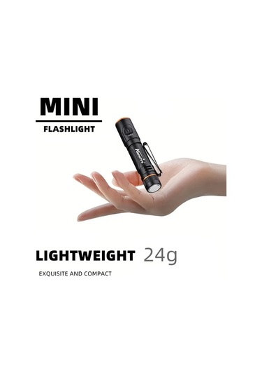 Brightnova Alonefire Mini Yüksek Parlaklık Usb Şarjlı Fener Black X81 5 Seviyeli Ayarlanabilir Işık Tip C Şarj Kampçılık Yürüyüş Acil Durum Altın