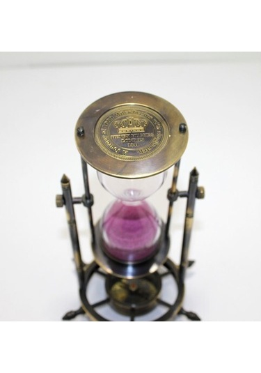 Pirinç Pusulalı Kum Saati Model 3