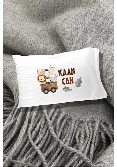 Safari Sevimli Hayvanlar Pamuklu 30x45 cm Yastık Kılıfı