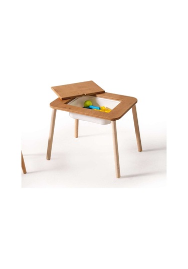 Montessori Hazneli Aktvite Masası Ahşap