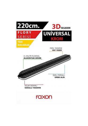 Flory Yan Basamak 220 Cm Universal Kaymaz Yüzey & Dayanıklı Tasarım