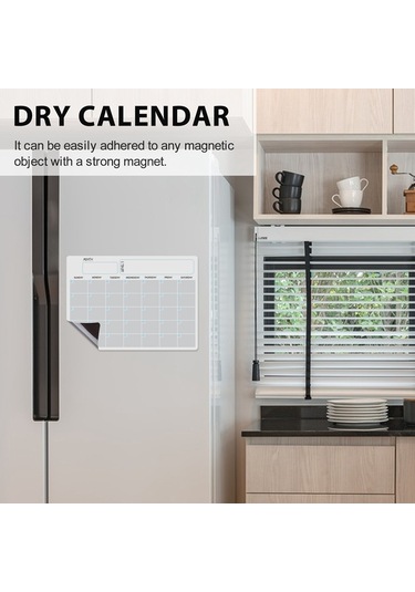 A3 Manyetik Beyaz Tahta Kuru Silinebilir Takvim Seti Buzdolabı İçin 17x12 İnç
