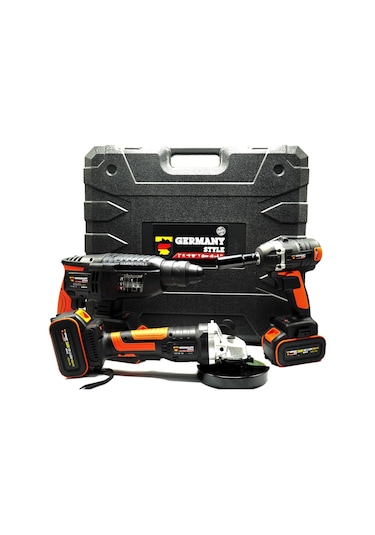 Germany Style Grm99880vfx 3'lü Set 2-26 Şarjlı Kırıcı Şarjlı Taşlama