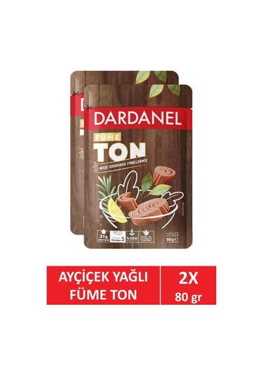 Dardanel Ayçiçek Yağlı Füme Ton 2 X 80 Gr
