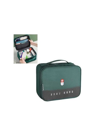 Diğer Yeşil Taşınabilir Saklama Kutusu Kapasiteli Kalınlaştırılmış İlaç Çok Çantası Büyük Amaçlı Aile Ve Ahşap