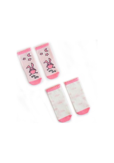 Milk & Moo Bebek Çorabı 4'lü Set Arı Vız Vız ile Çançin 0-12 Yaş