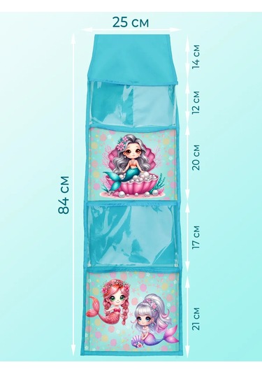 Poketun Anaokulu Dolabı İçin Şeffaf Ceplikler 371833468 Turkuaz