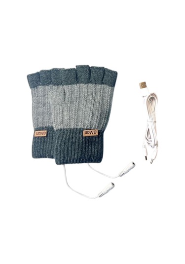 Suntek Usb Isıtmalı Eldivenler Bilgisayar Ofis İşleri Gri Gri