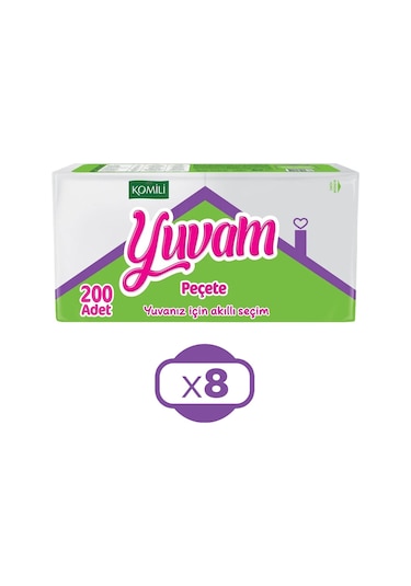 Komili Yuvam Peçete 200 Lü X 8 Adet