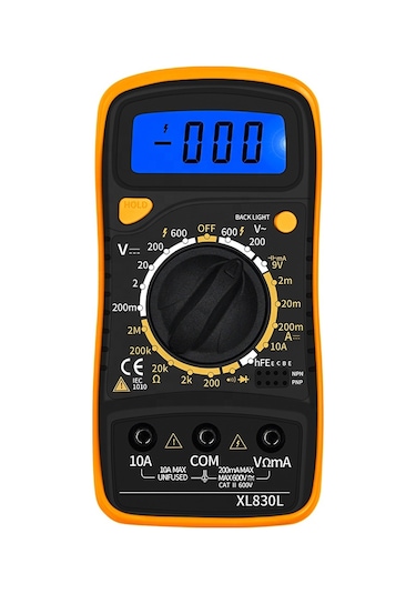 Unichrome XL830L Dijital Led Ekranlı Multimetre Avometre Mini Ölçü Aleti