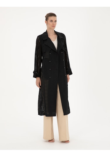 Pierre Cardin Kadın Siyah Trençkot 50282821-vr046 Siyah