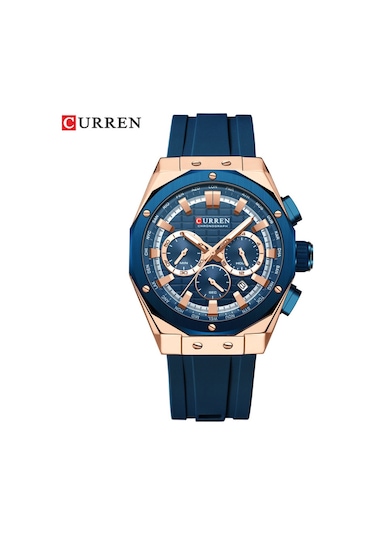 Curren 8462 Erkek Gri Analog Kuvars Silikon Spor Aydınlatmalı Saat Su Geçirmez Tarih Kol Saati Yeşil Diğer