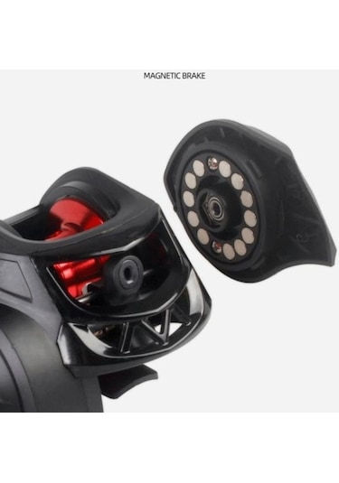 Novahub Kırmızı Yüksek Mukavemetli Balıkçılık Reel, Tuzlu Su Döküm Reel, Sağ El Balıkçılık Malzemeleri