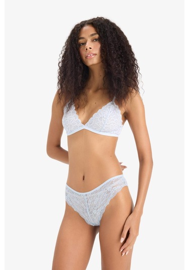 DeFacto Dantel Brazilian Külot-Fall in Love T3197AZ25SPBE343 Mavi