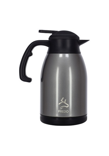 Big Therm 2 Lt Paslanmaz Çelik Metalik Gri Çay Termosu, 24 Saat Soğuk, 12 Saat Sıcak Tutma Metalik Gri