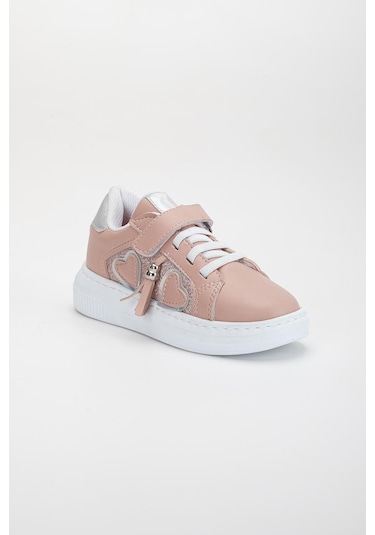 Kız Çocuk Spor Ayakkabı Pudra Yan Püskül Dikişli Taban-3623 Pudra