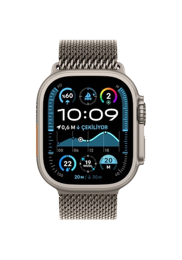 Apple Watch Ultra 2 GPS + Cellular 49 MM Titanyum Kasa Titanyum Milano Loop Large Akıllı Saat (Apple Türkiye Garantili)