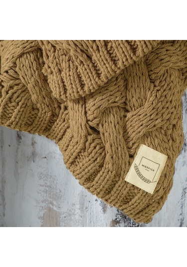 Serenita Saç Örgü Triko Tv Battaniyesi Throw Koltuk Şalı (538861587)-110X160