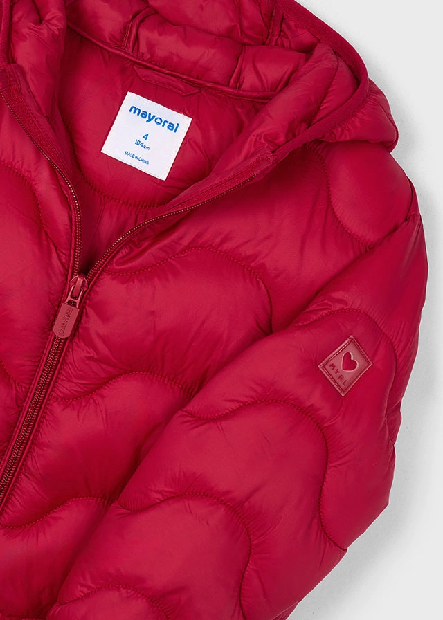 Mayoral 4443-47 Kız Çocuk Kırmızı Yumuşak Mont Kırmızı